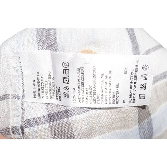 Tommy Bahama 100% Linen Plaid Button Down Shirt Size Large - Picture 9 of 16